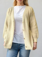 Button Down V-Neck Long Sleeve Cardigan Woman Outerwear