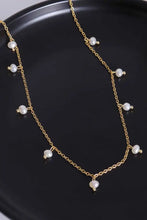 18K Gold-Plated Titanium Steel Pearl Necklace Necklaces