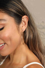 Adored 925 Sterling Silver Moissanite Hoop Earrings Gold One Size Earrings