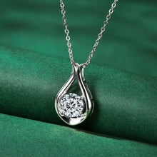 2 Carat Moissanite 925 Sterling Silver Pendant Necklace Fine Jewelry