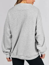 Mock Neck Drop Shoulder Long Sleeve Sweatshirt Woman Sweatshirts
