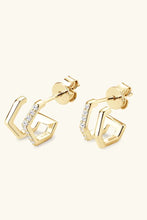 Moissanite 925 Sterling Silver Double-Layered Earrings Earrings