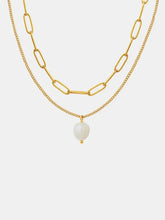 Freshwater Pearl Titanium Steel Double-Layered Necklace Fashion Jewelry