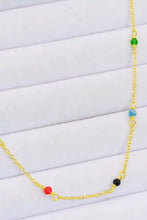 18K Gold-Plated Multicolored Bead Necklace Necklaces