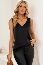 Curved Hem V-Neck Tank Top Tanks & Camis