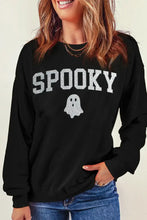 SPOOKY Round Neck Long Sleeve Sweatshirt Woman Sweatshirts