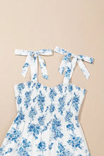 Printed Tie Shoulder Dress Casual Dresses