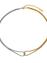 18K Gold-Plated Stainless Steel Two-Tone Necklace Necklaces