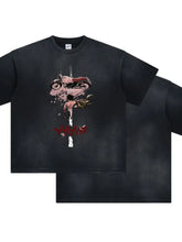 Men's Graphic Round Neck Half Sleeve T-Shirt Mens Tops