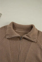 Zip Up Long Sleeve Geometric Cardigan Woman Outerwear