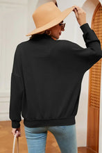 Half Zip Dropped Shoulder Sweatshirt Woman Sweatshirts