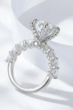 3-Carat Moissanite Platinum-Plated Side Stone Ring Rings