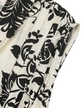 Printed V-Neck Cap Sleeve Dress Woman Casual Dress