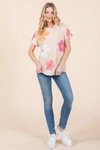 BOMBOM Floral Short Sleeve T-Shirt Woman T Shirts