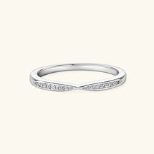 925 Sterling Silver Inlaid Moissanite Ring Silver Rings
