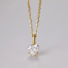 Heart Shape Pendant Necklace Gold One Size Necklaces