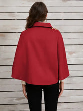 Collared Neck Cropped Cape Woman Outerwear
