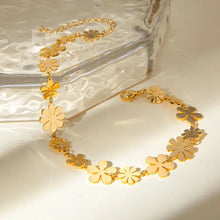 18K Gold-Plated Flower Bracelet Fashion Jewelry