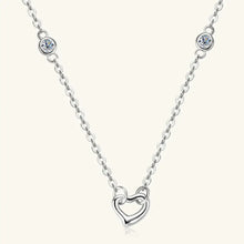 Moissanite 925 Sterling Silver Heart Necklace Necklaces