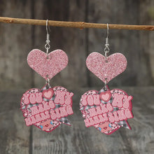 Heart Shape Wooden Earrings Blush Pink One Size Earrings