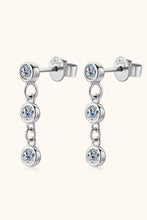 Moissanite 925 Sterling Silver Drop Earrings Silver One Size Earrings
