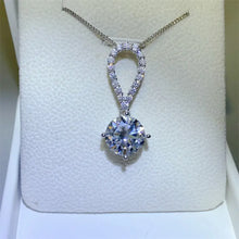 5 Carat Moissanite 925 Sterling Silver Teardrop Necklace Necklaces