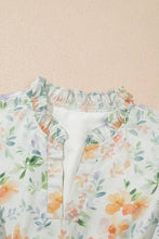 Frill Notched Puff Sleeve Dress Casual Dresses