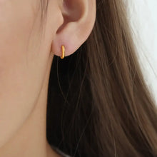 18K Gold-Plated Huggie Earrings Style A One Size Earrings