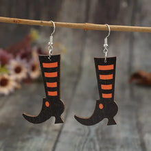 Alloy Wooden Boots Earrings Earrings
