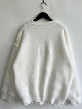 Pearl Detail Round Neck Long Sleeve Sweater Sweater Pullovers