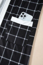 Plaid Open Front Long Sleeve Cover Up Woman Outerwear