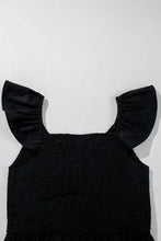 V Neck Ruffled Cap Sleeve Smocked Maxi Dress Woman Maxi Dress