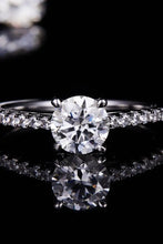 1 Carat Moissanite 925 Sterling Silver Side Stone Ring Rings