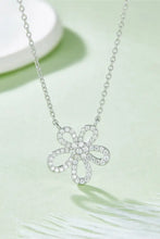 Moissanite Flower Pendant 925 Sterling Silver Necklace Silver One Size Necklaces