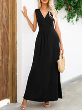 Surplice Neck Sleeveless Maxi Dress Woman Maxi Dress