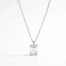 925 Sterling Silver Zircon Pendant Necklace Silver One Size Necklaces