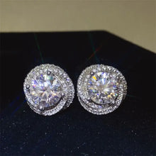 6 Carat Moissanite 925 Sterling Silver Earrings Silver One Size Earrings