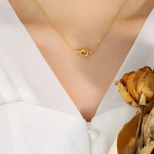 18K Gold-Plated Knotted Necklace Gold One Size Necklaces