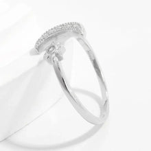 925 Sterling Silver Moon Open Ring Rings