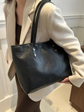 PU Leather Medium Shoulder Bag Black One Size Shoulder Bags