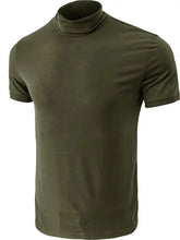 Men's Full Size Mock Neck Short Sleeve T-Shirt Plus Size Mens Tops
