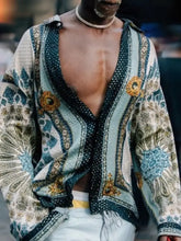 Men's Full Size Collared Neck Long Sleeve Shirt Plus Size Mens Tops