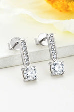 Moissanite and Zircon 925 Sterling Silver Drop Earrings Earrings