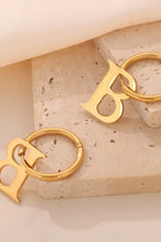 Titanium Steel Letter Hoop Earrings Earrings