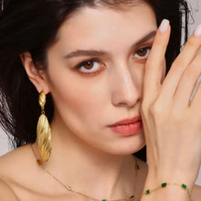 Stainless Steel Dangle Earrings Gold One Size Earrings