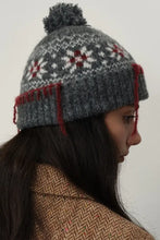 Seam Trim Geometric Knit Hat Hats