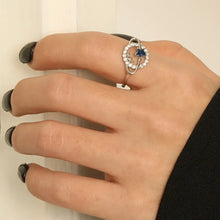 Planet Shape Inlaid Zircon 925 Sterling Silver Ring Rings
