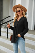 Long Sleeve Hooded Blouse Woman Blouses