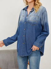 Button Up Long Sleeve Denim Jacket Woman Outerwear