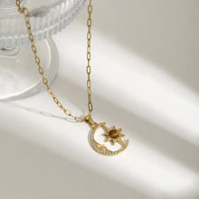 18K Gold-Plated Moon Star Pendant Necklace Necklaces